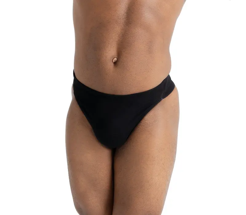 Capezio Self Lined Thong Dance Belt, táncos szuszpenzor - Fekete