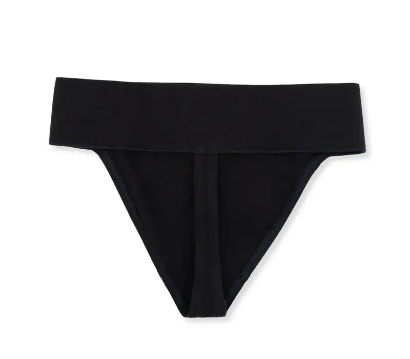 Capezio Self Lined Thong Dance Belt, táncos szuszpenzor - Fekete