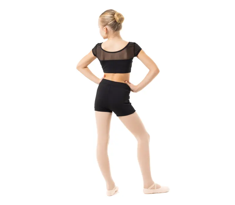 Capezio Foldover Boyshort, short gyerekeknek - Fekete