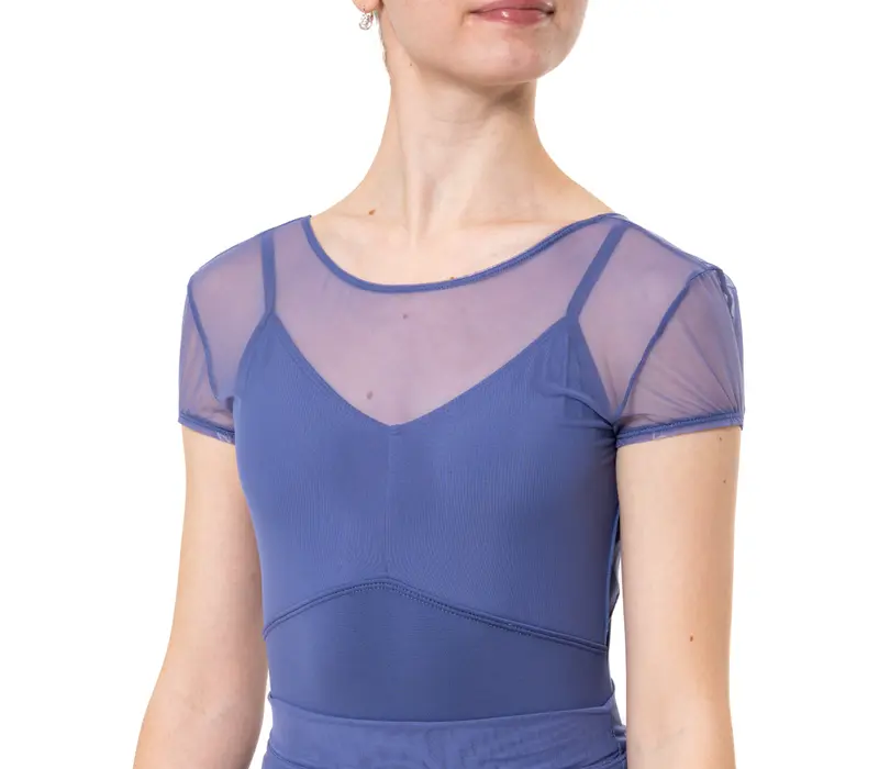 Capezio Sundown Leotard, női dressz - Kék - storm blue