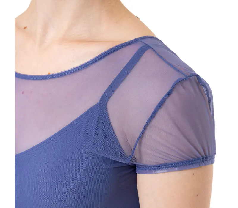Capezio Sundown Leotard, női dressz - Kék - storm blue