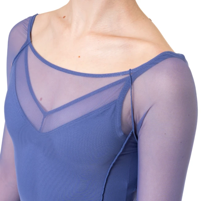 Capezio Dusk Mesh, hosszú ujjú női felső Capezio Dusk Mesh, hosszú ujjú női felső - Kék - storm blue