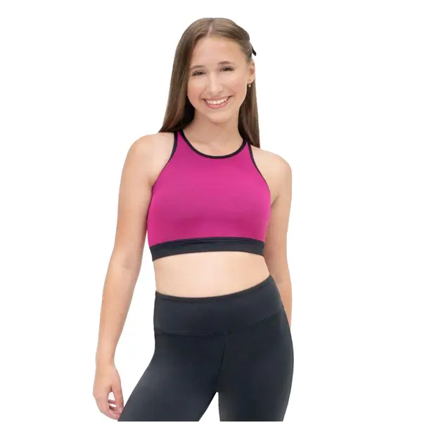 Capezio Colourblock High Neck, magas nyakú sportmelltartó