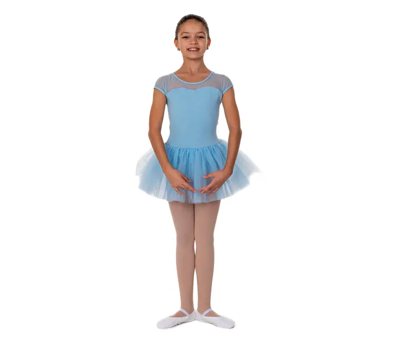 Capezio Keyhole Back Tutu Dress, dressz tütü szoknyával gyerekeknek - Világoskék Capezio