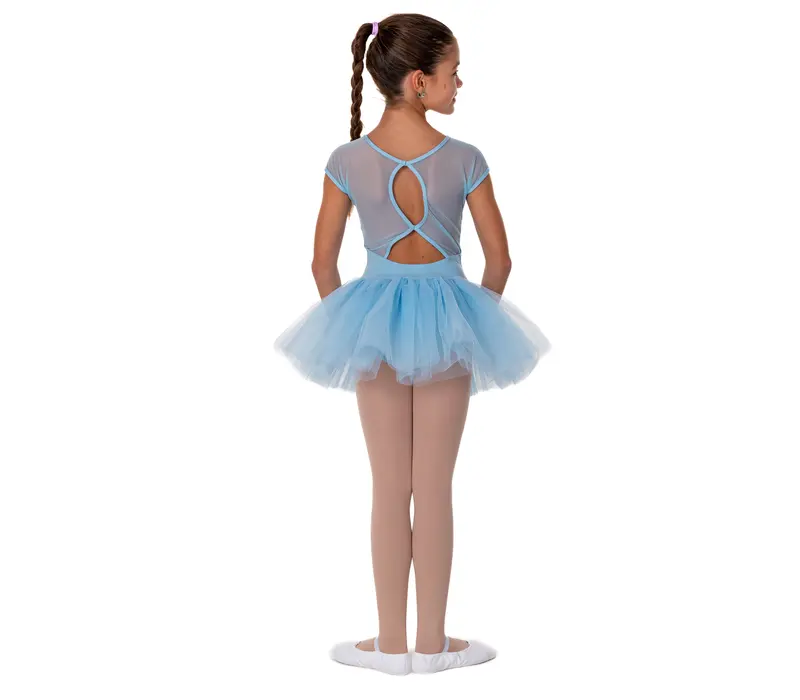 Capezio Keyhole Back Tutu Dress, dressz tütü szoknyával gyerekeknek - Világoskék Capezio