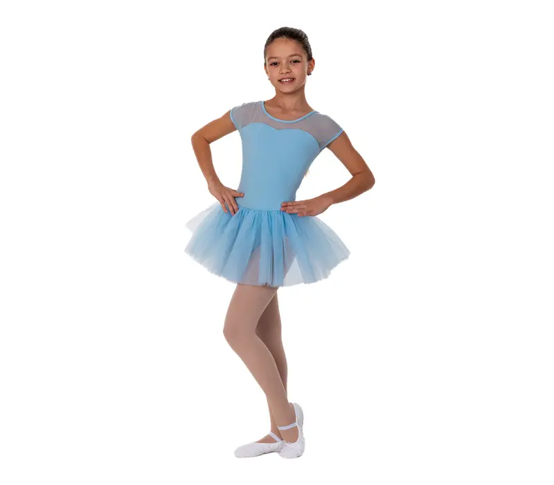 Capezio Keyhole Back Tutu Dress, dressz tütü szoknyával gyerekeknek - Világoskék Capezio