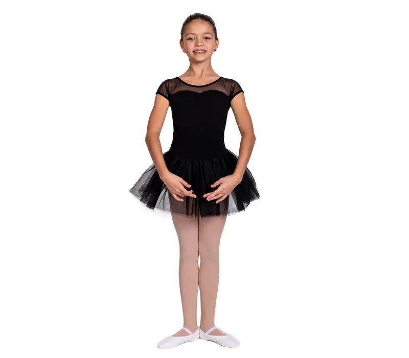 Capezio Keyhole Back Tutu Dress, dressz tütü szoknyával gyerekeknek - Fekete