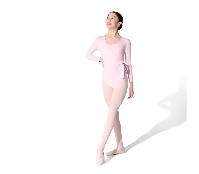Capezio Essentials Wrap Top, lányoknak való megkötős felső - Pink rózsaszín
