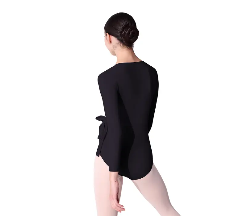 Capezio Essentials Wrap Top, lányoknak való megkötős felső - Fekete