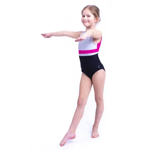 Capezio Stick the Landing csónaknyakú, ujjatlan tornadressz lányoknak
