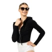 Bloch Cropped Knit Full Zip Hoodie, női kapucnis pulóver