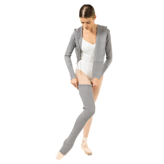 Bloch Cropped Knit Full Zip Hoodie, női kapucnis pulóver