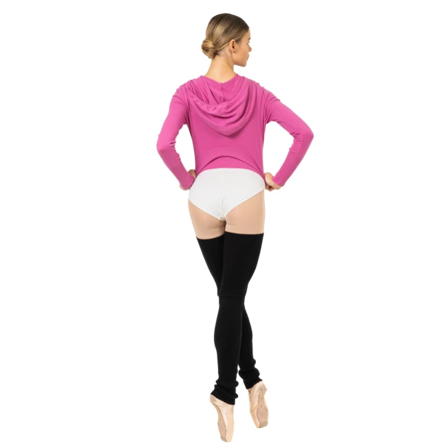 Bloch Cropped Knit Full Zip Hoodie, női kapucnis pulóver