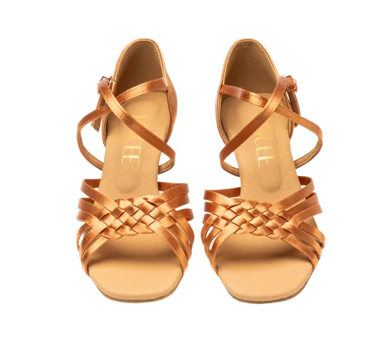 Dancee Clara, női latin tánccipő - Testszínű - sötétbarna