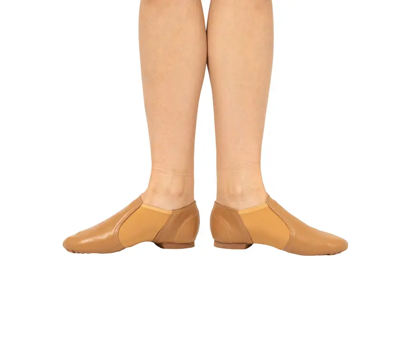 Dancee jazz slip on, jazz cipő nőknek - Testszínű - barna