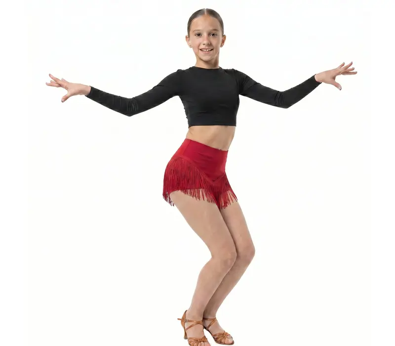 Dancee Wendy, lány rövidnadrág rojttal - Piros