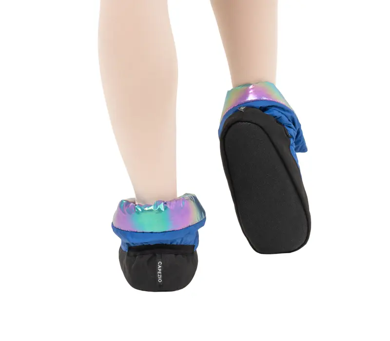 Capezio Mini Glam Warmup booties, lányos melegítő lábbeli - metál rainbow