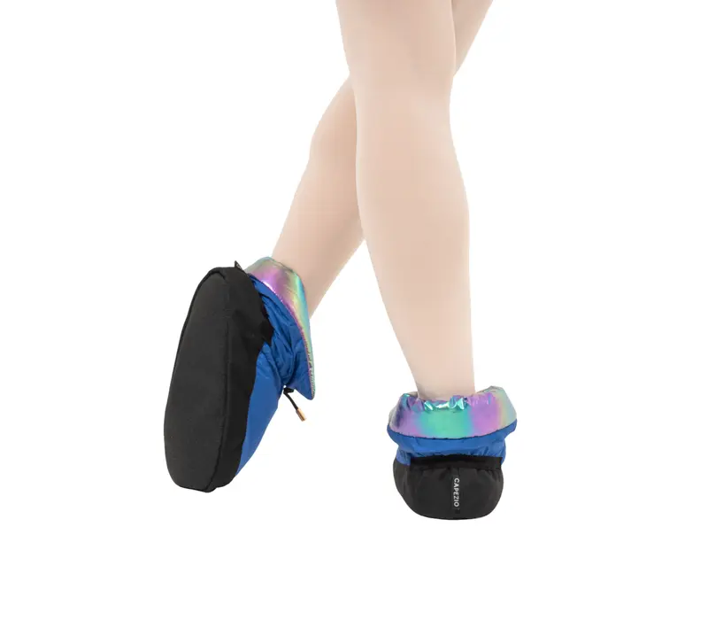 Capezio Mini Glam Warmup booties, lányos melegítő lábbeli - metál rainbow