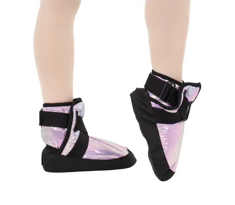 Capezio Glam Warmup Booties, bemelegítő cipő - metál pasztell levendula