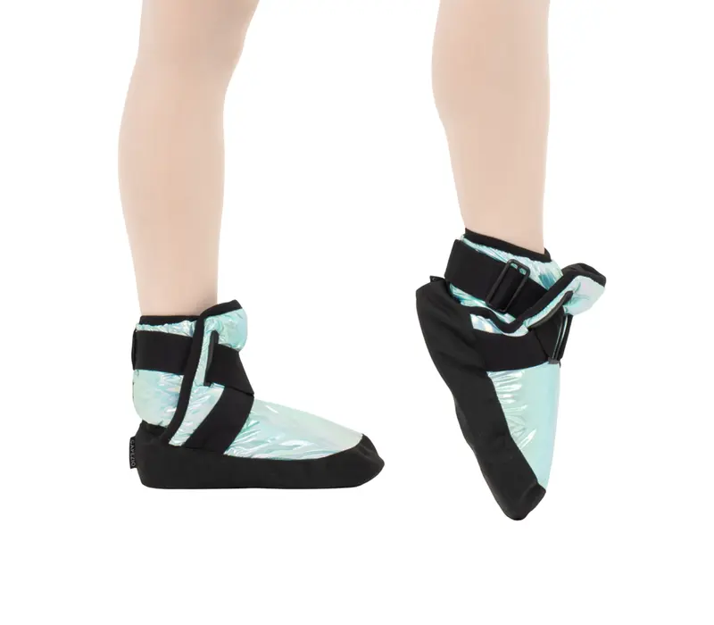 Capezio Glam Warmup Booties, bemelegítő cipő - metál pacifik kék