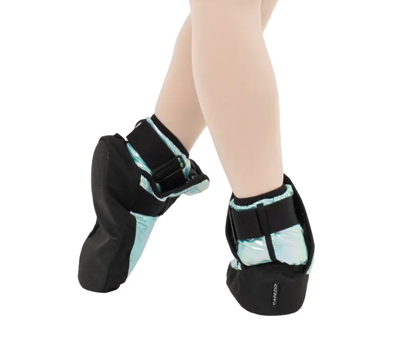 Capezio Glam Warmup Booties, lány bemelegítő cipő - metál pacifik kék