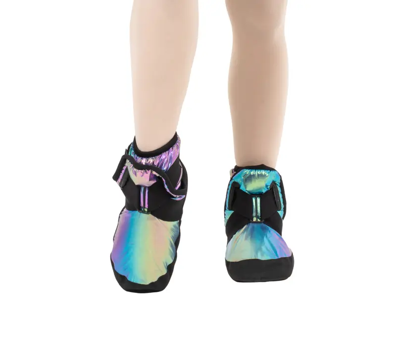 Capezio Glam Warmup Booties, bemelegítő cipő - metál rainbow