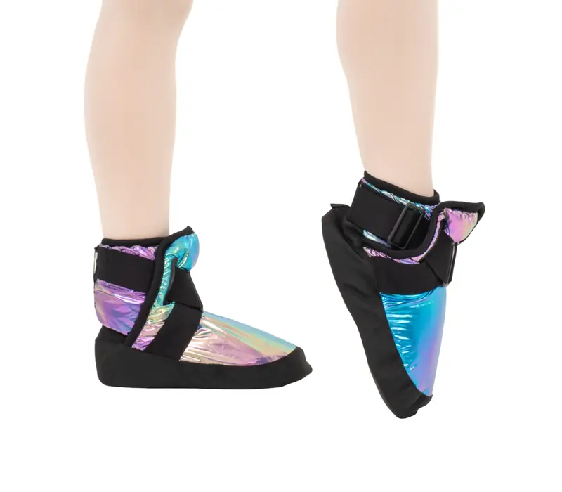 Capezio Glam Warmup Booties, bemelegítő cipő - metál rainbow