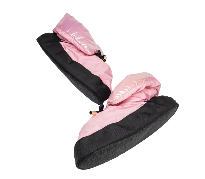 Capezio Mini Glam Warmup booties, lányos melegítő lábbeli - metál pasztell rózsaszín