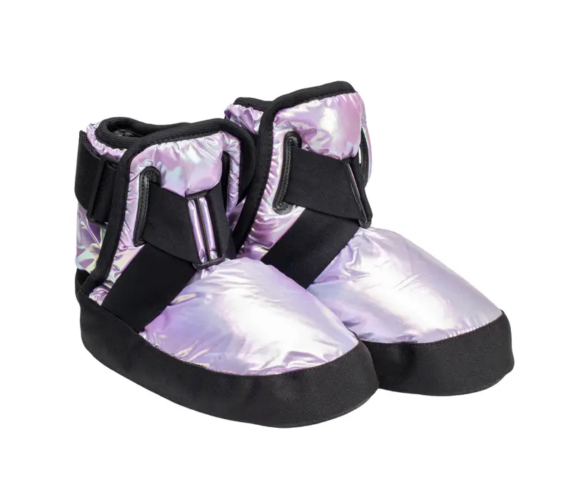 Capezio Glam Warmup Booties, bemelegítő cipő - metál pasztell levendula