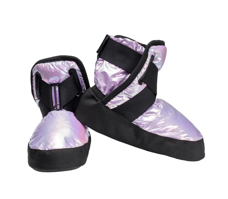Capezio Glam Warmup Booties, bemelegítő cipő - metál pasztell levendula