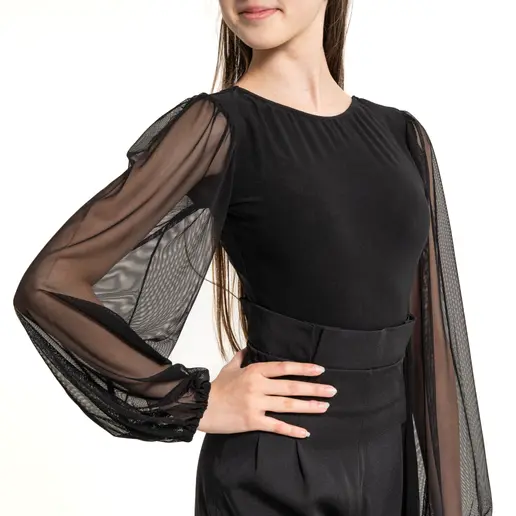 FSD Kamila mesh, body lányoknak hálós ujjakkal