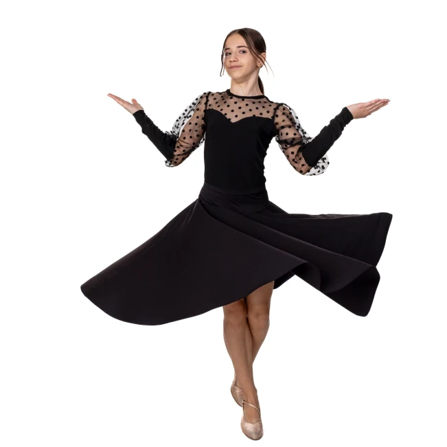 Claudia, átlátszó pöttyös ujjú dressz lányoknak Claudia, átlátszó pöttyös ujjú dressz lányoknak