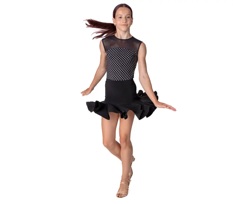 FSD Tinka, gyakorló táncruha lányoknak - Fekete