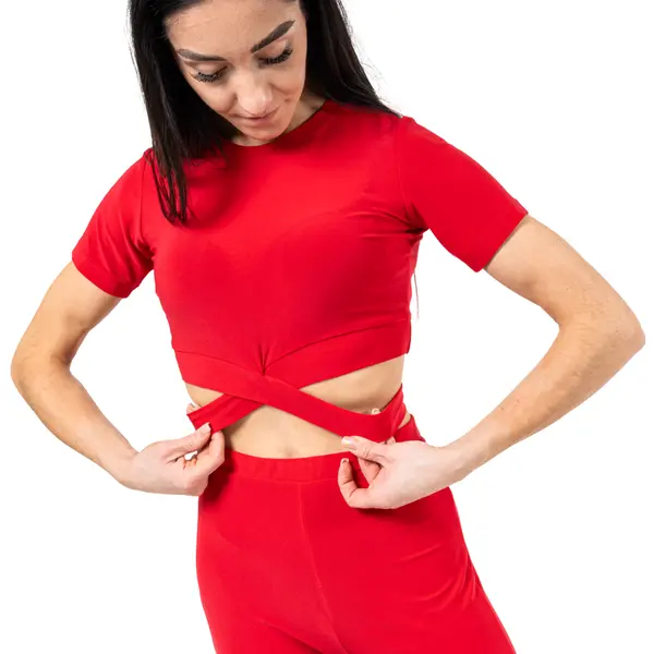 FSD Beny, női rövid ujjú, kötős top