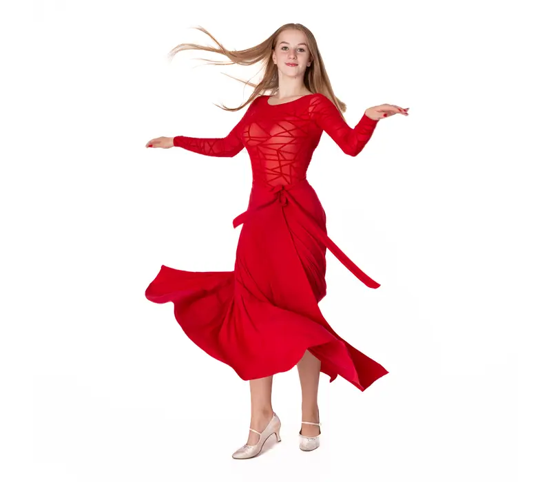 FSD gyakorló standard táncszoknya - Piros 