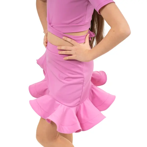 FSD Benita, rövid ujjú, megköthető lány top tánchoz