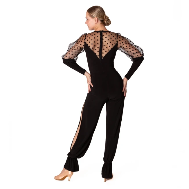 Claudia, átlátszó pöttyös ujjú női dressz Claudia, átlátszó pöttyös ujjú női dressz