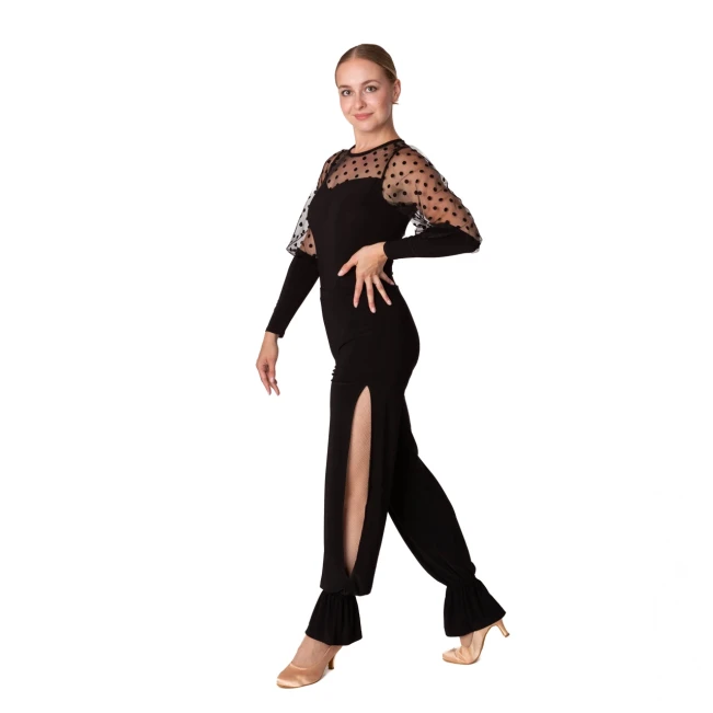 Claudia, átlátszó pöttyös ujjú női dressz Claudia, átlátszó pöttyös ujjú női dressz