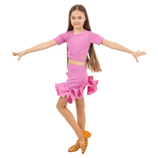 FSD Benita, rövid ujjú, megköthető lány top tánchoz