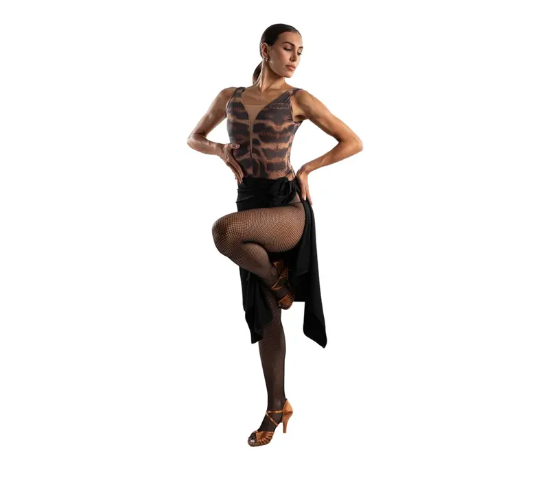 Grand Prix Gabrielle Bachatica, női felső vastag pántokkal - Barna -Wild toffee GP