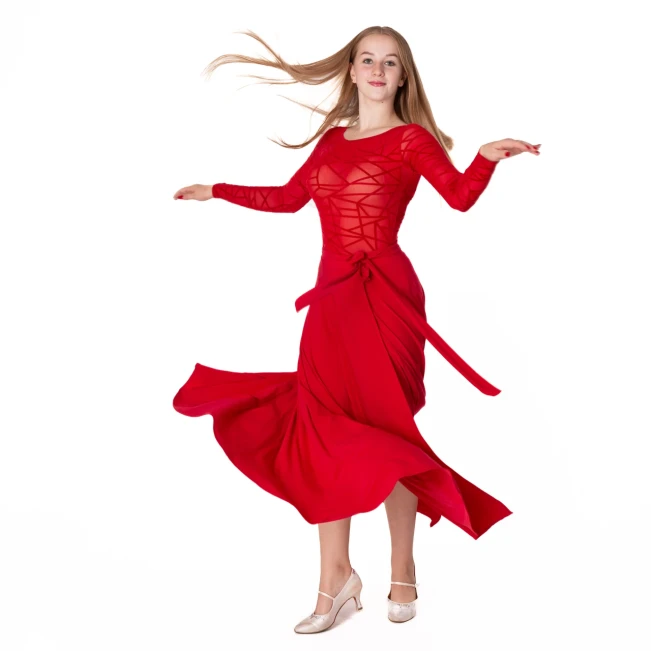 Grand Prix Karla line, hosszú ujjú latin tánc dressz nőknek Grand Prix Karla line, hosszú ujjú latin tánc dressz nőknek