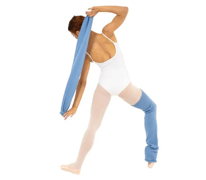 Intermezzo Ganesha, kötött lábszármelegítő - Világoskék