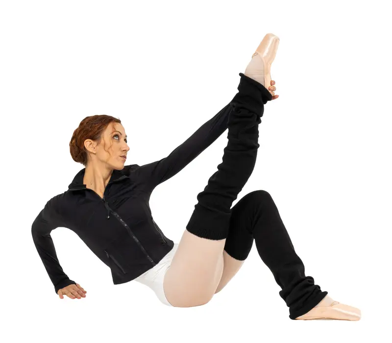 Intermezzo Ganesha, kötött lábszármelegítő - Fekete