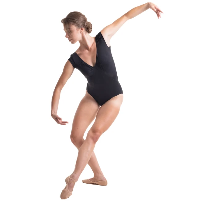 Mirella Black cap sleeve leotard, női dressz Mirella Black cap sleeve leotard, női dressz