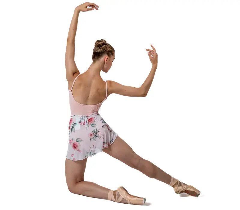 So Danca Floral, átlapolt szoknya - Fehér virágmintás SoDanca