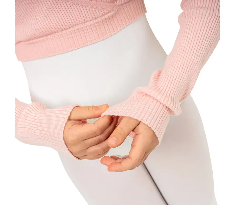 Bloch Fix Wrap Sweater,melegítő felső lányoknak Bloch Fix Wrap Sweater,melegítő felső lányoknak - Világosrózsaszín Bloch