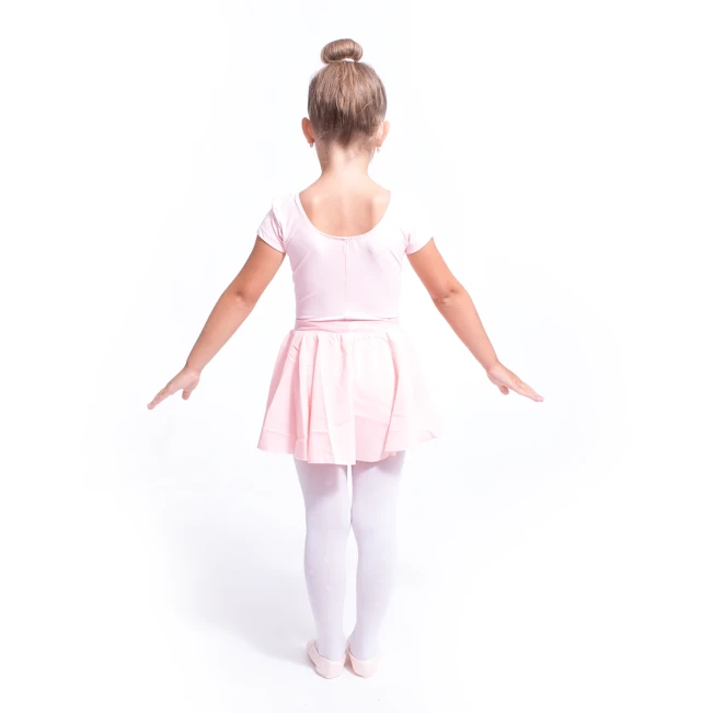Bloch Ballet, gyermek rövid ujjú pamut dressz - Világosrózsaszín Bloch