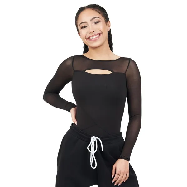 Capezio Dance Active Front Keyhole long sleeve leo, női dressz