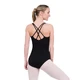 Capezio dupla spagetti pántos dressz CC123, ballet dressz - Fekete