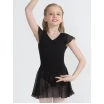 Capezio flutter sleeve dress, dressz szoknyával - Fekete